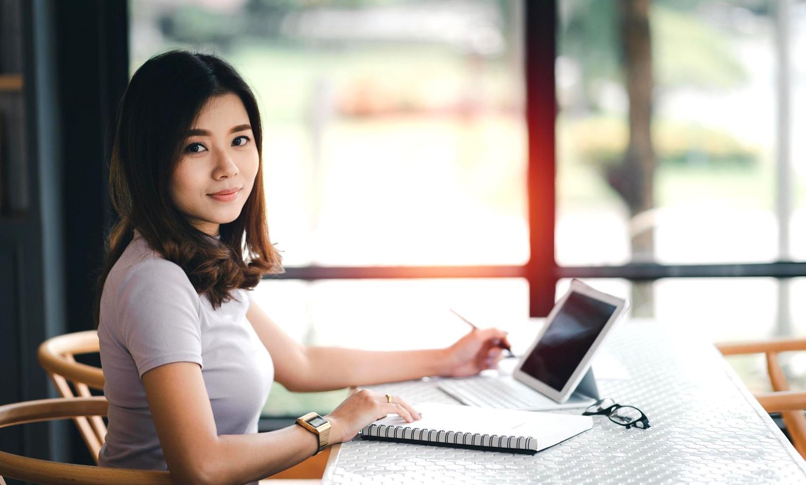 Business professional analyzing financial data and cash flow reports